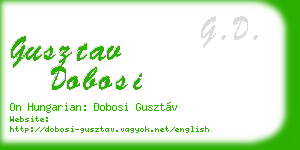 gusztav dobosi business card